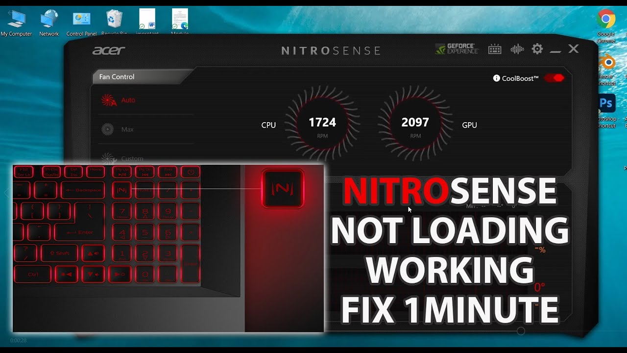 Nitrosense key not working in acer! FIX under a minute
