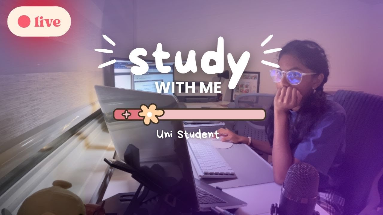 🎬 finishing my tasks | chill study & edit stream 🇨🇦🇱🇰 | 50/10 pomodoro
