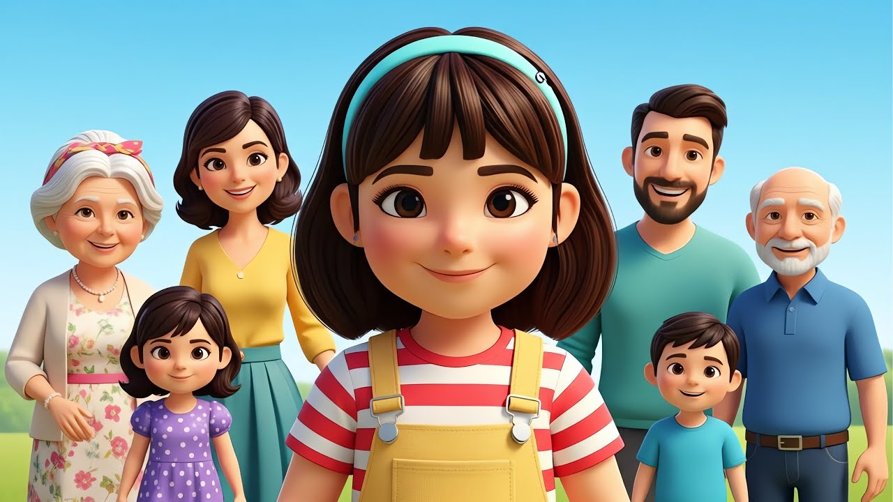 Family Song for Kids | Learn Arabic Family Members | أغنية العائلة | Educational Children's Song