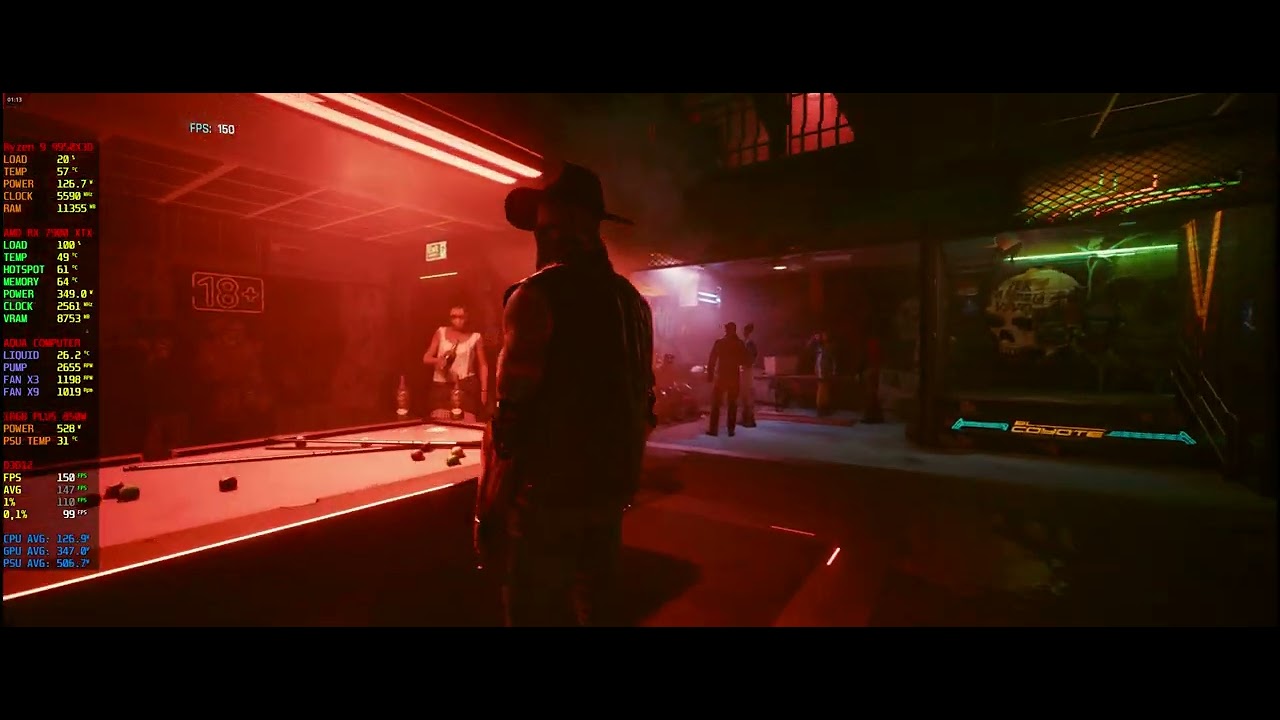 Cyberpunk 2077 | Win11 Pro | 3440x1440 | 9950X3D | 7900XTX
