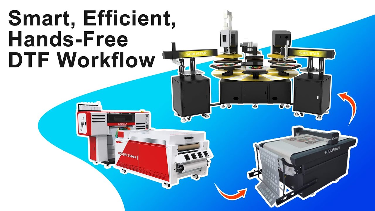 Fully Automated DTF Heat Press Carousel in One Take | Smart, Efficient, Hands-Free Workflow
