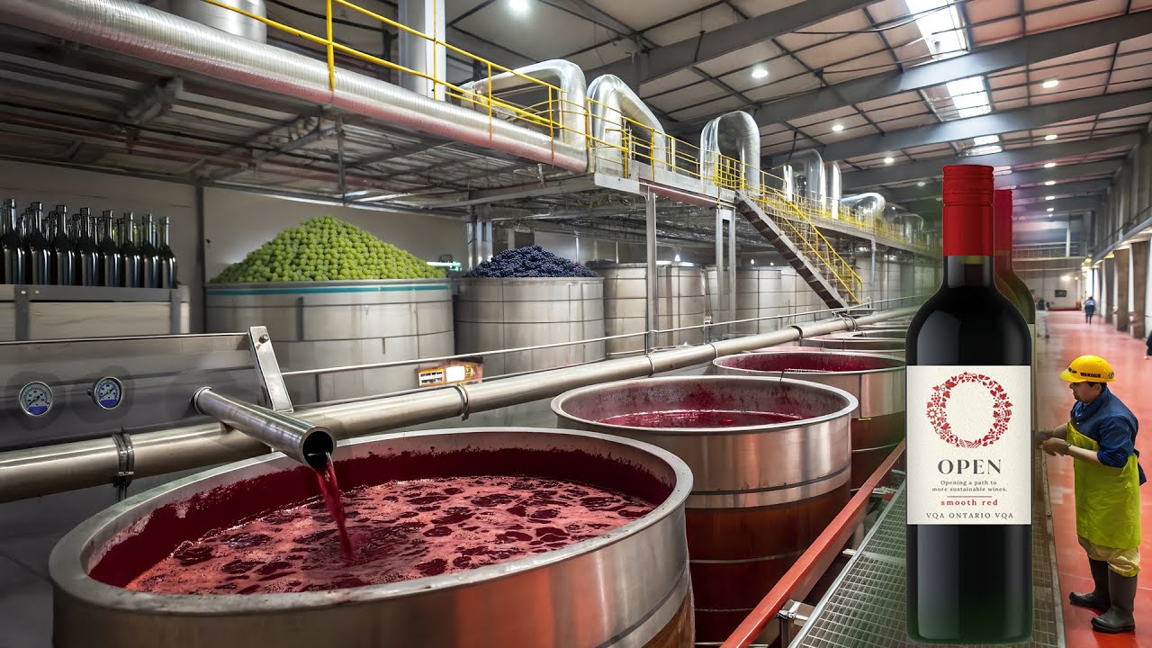 How Red Wine Is Made In Factory | Wine Factory Process