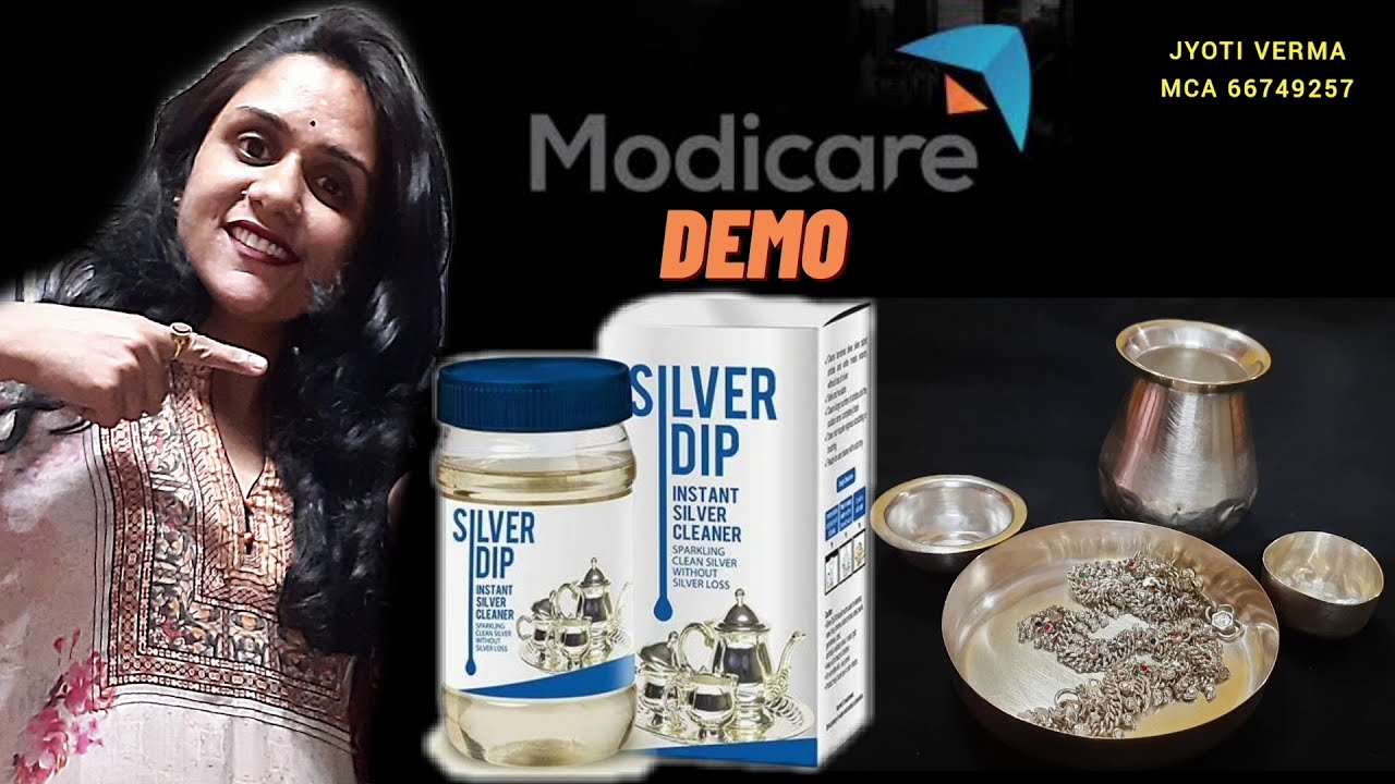 Modicare Silver Dip Demo | Instant silver cleaner |  No Silver Loss | Reusable | Home care | HINDI