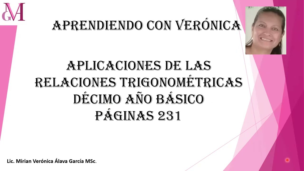 Aplicaciones de las relaciones trigonometricas décimo año básico página 231 texto 2025