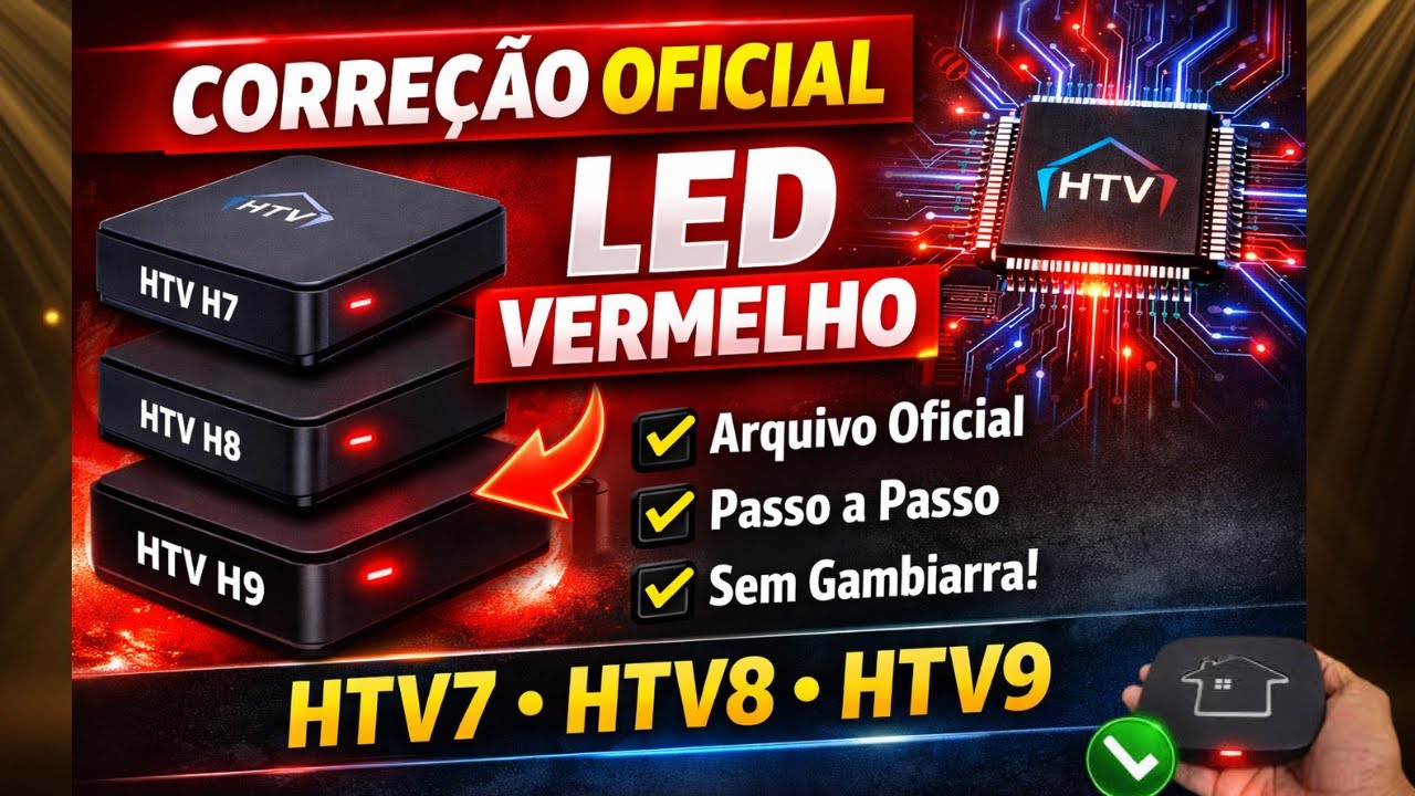 Recuperação OFICIAL da HTV H8 com LUZ Vermelha – serve HTV7 / HTV8 / HTV9