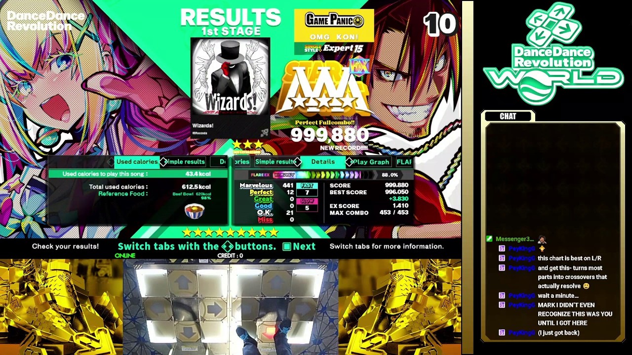 OMG KON! | Wizards! (S-EXPERT 15) PFC AAA 999,880 [DDR WORLD]