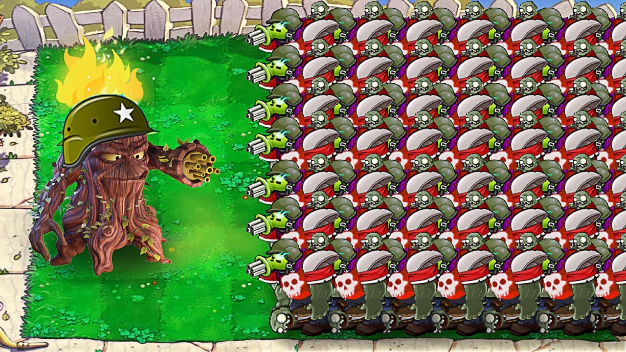1 Gatling Pea FIRE vs 999 Gargantuar Gatling Pea | Plants vs Zombies Hack