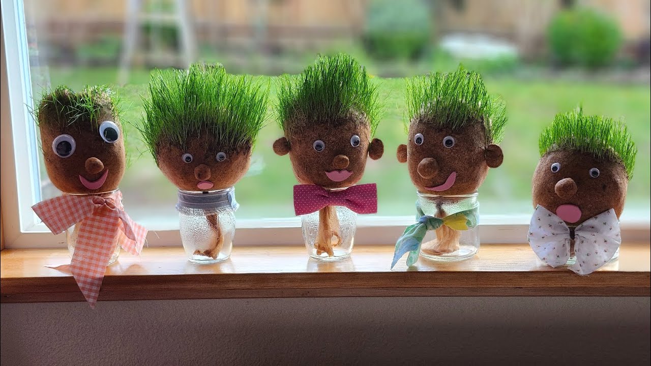 Grass Head Buddies - Kid's Craft