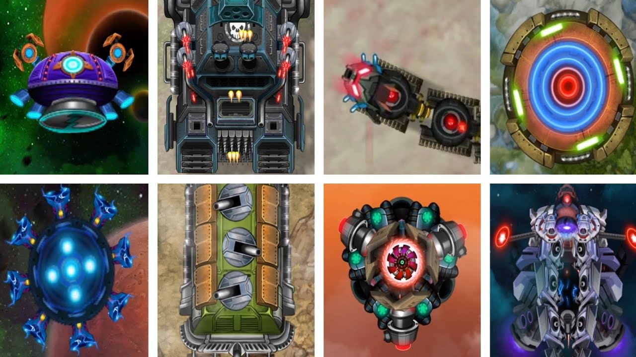 All Bosses From 1945 Galaxy Shooter, Air Force 1945 War and Strike Force 1945 War 1+2