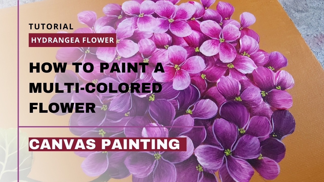 😱 BEST EVER Multicolour Hydrangea Flower Painting 🌸 Beginner Friendly | Anyone Can Paint!
