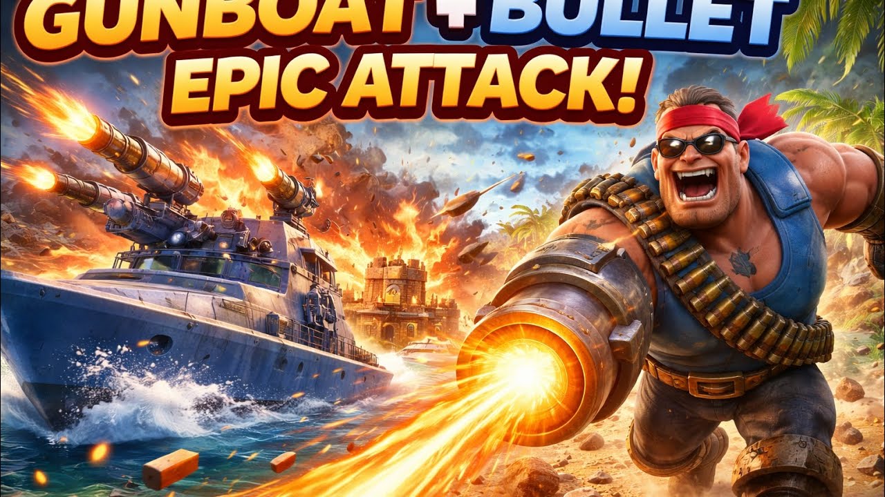 Gunboat + Bullet ONLY Attack! 😱 Boom Beach