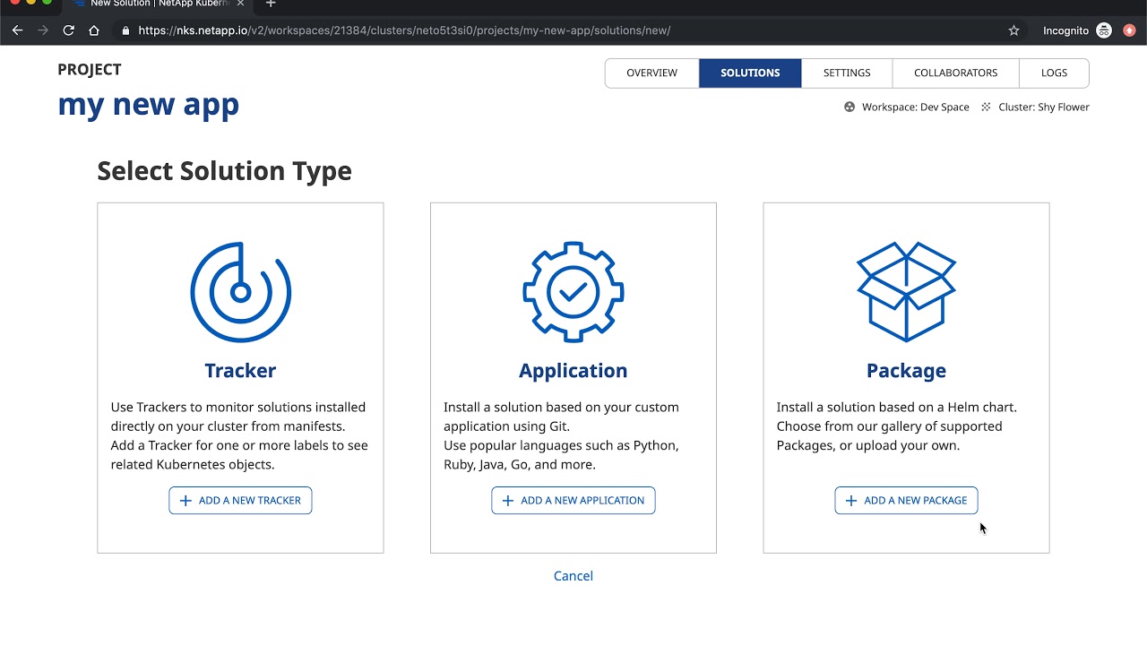 NetApp Kubernetes Services - Running Kubernetes on-premise.