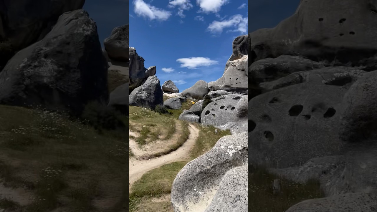 Little Stroll Through The Boulders&hellip; 🪨🇳🇿🤍 #southisland #newzealand #travel #explore #adventure