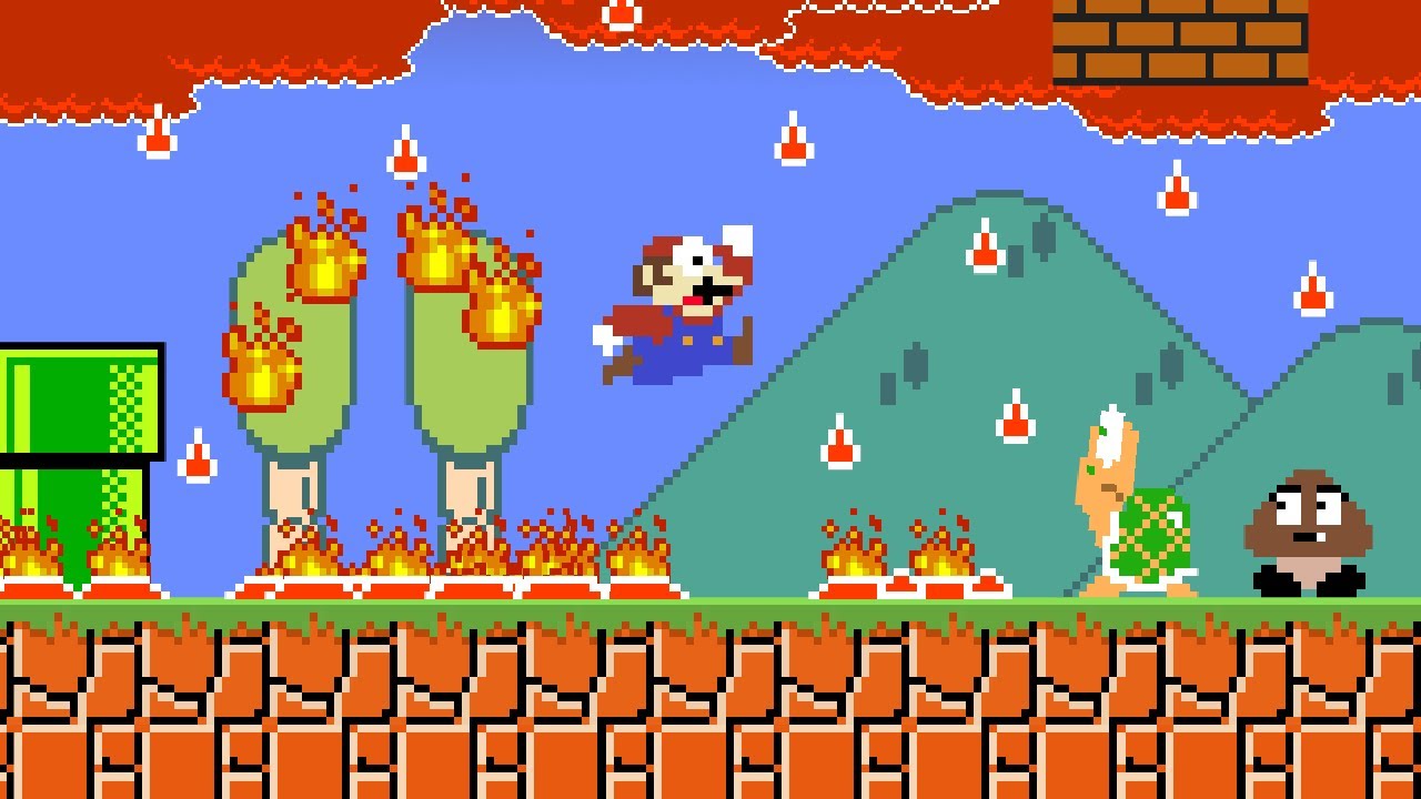 Super Mario Bros. but it's RAINING LAVA!