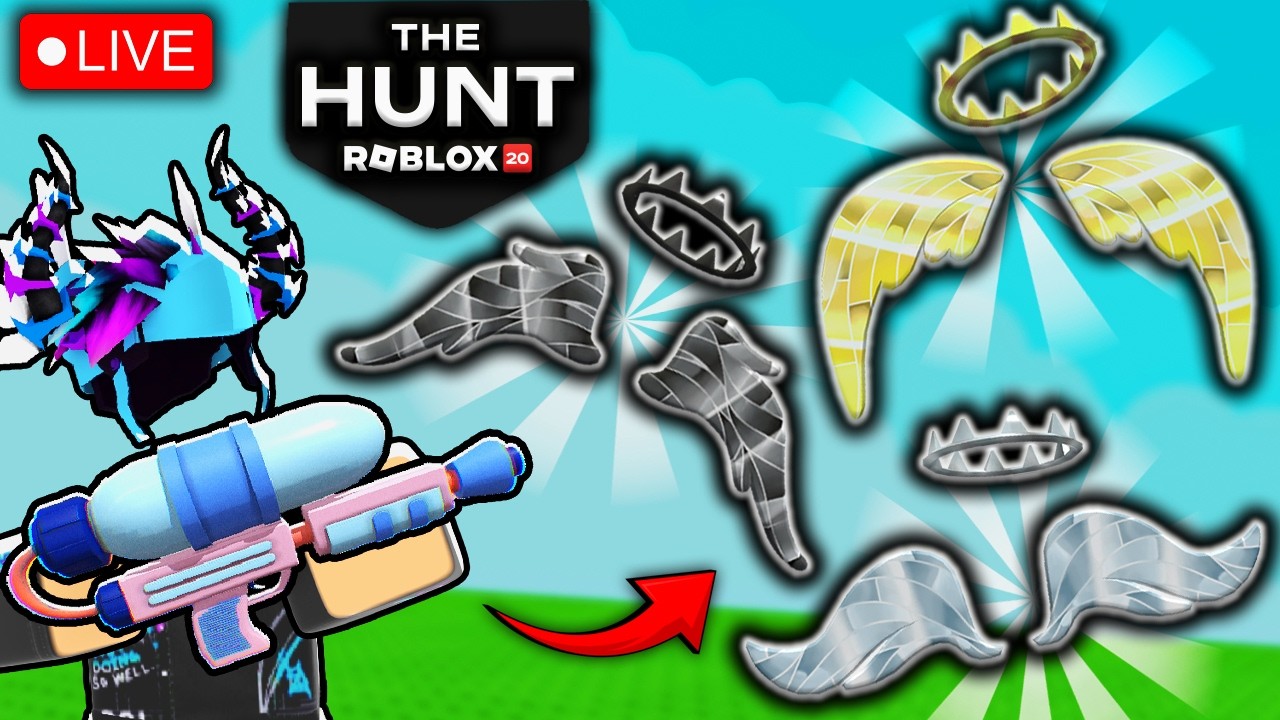 🔴24/7 LAUNCHING ALL 3 Wings & Crowns! Admin, Dev, Star | The Hunt Roblox 20