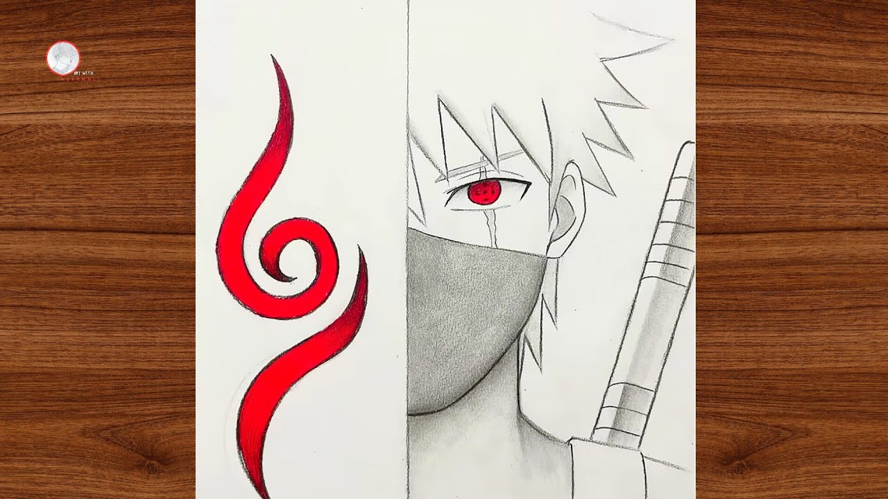 Red Eye Secret Revealed 😱 || This Anime Pencil Drawing Will Shock You! || how to sketch Kakashi  