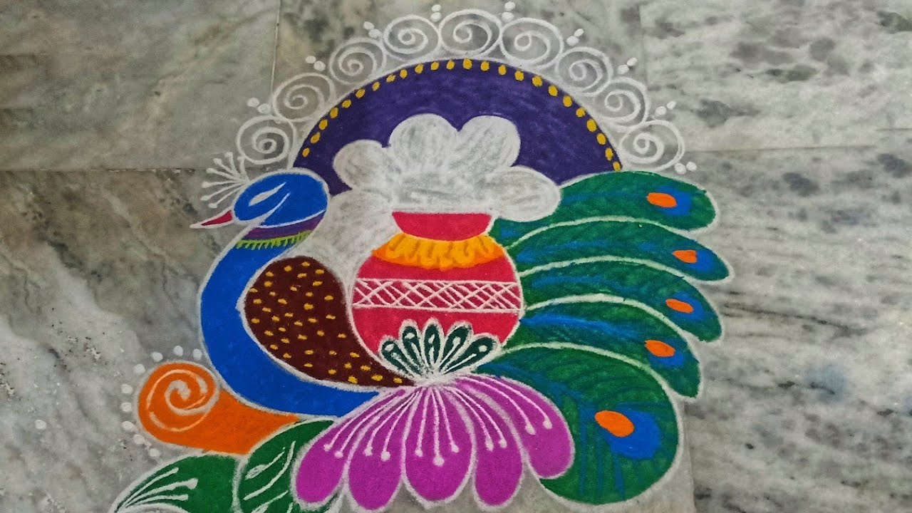 Peacock #kolam #trending #viralvideo #new#happy #muggulu #sankranthi #sanatandharma #new #happy #art