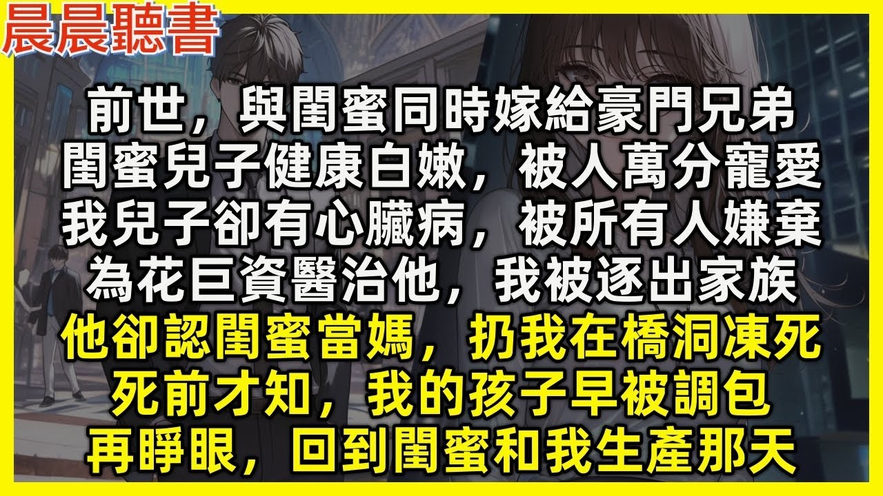 【重生爽文】前世與閨蜜嫁給豪門兄弟，她兒子健康白嫩，受萬分寵愛，我兒子有心臟病，被眾人嫌棄，為花巨資醫治他，我被逐出家族，他卻認閨蜜當媽，扔我在橋洞凍死，死前才知我的孩子早被調包，再睜眼回到生產那