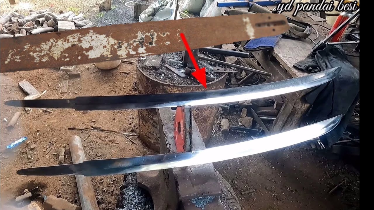 dari  bar senso bekas!!! membuat pedang model katana