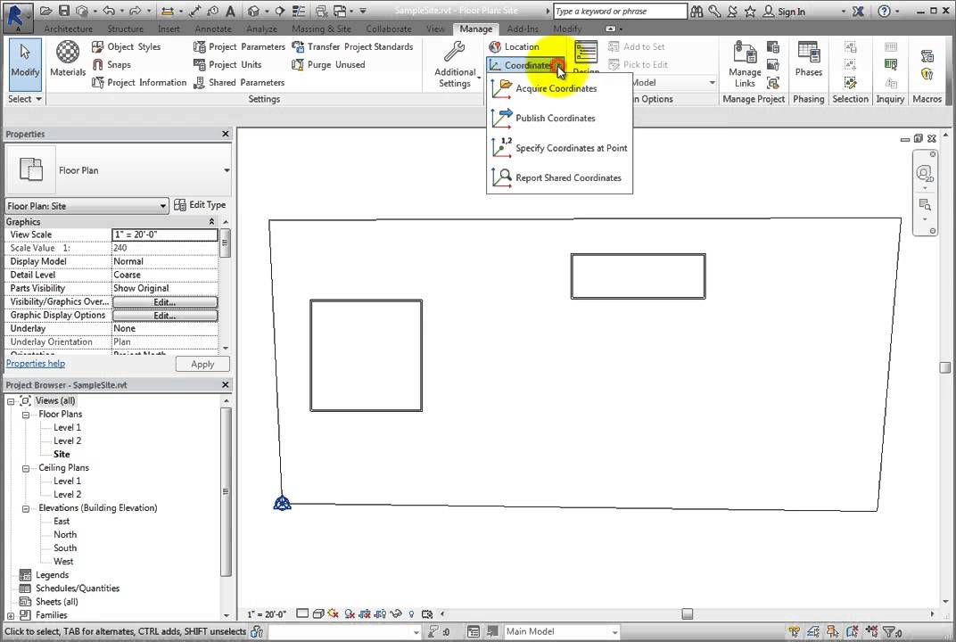 Linking Revit Models by Shared Coordinates