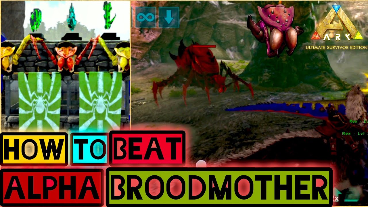 How to Beat ALPHA BroodMother Boss Fight Ark Mobile | Ark: Ultimate Mobile Edition