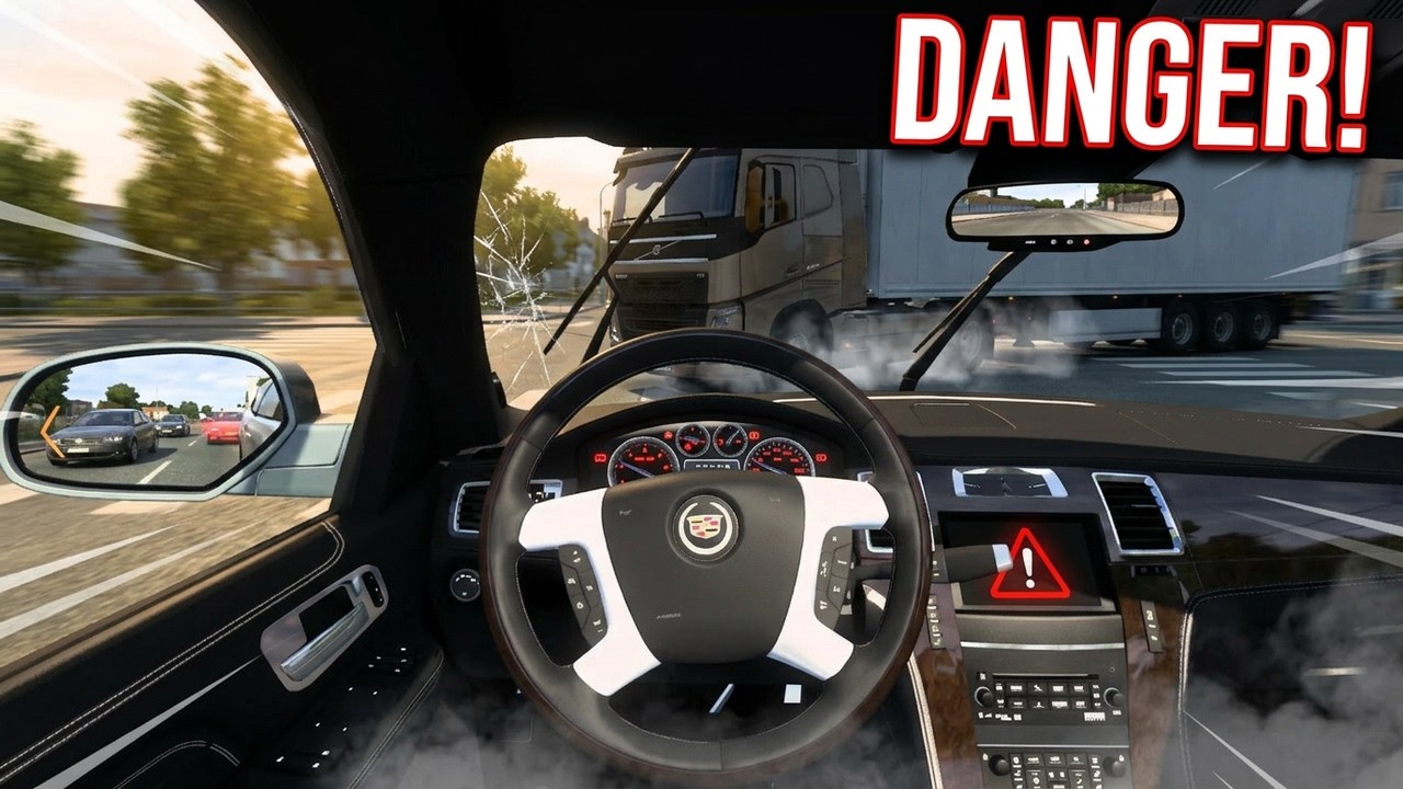 Euro Truck Simulator 2 ets2 Cadillac Escalade ESV 2013 Euro Truck Simulator2 Steering Wheel Gameplay