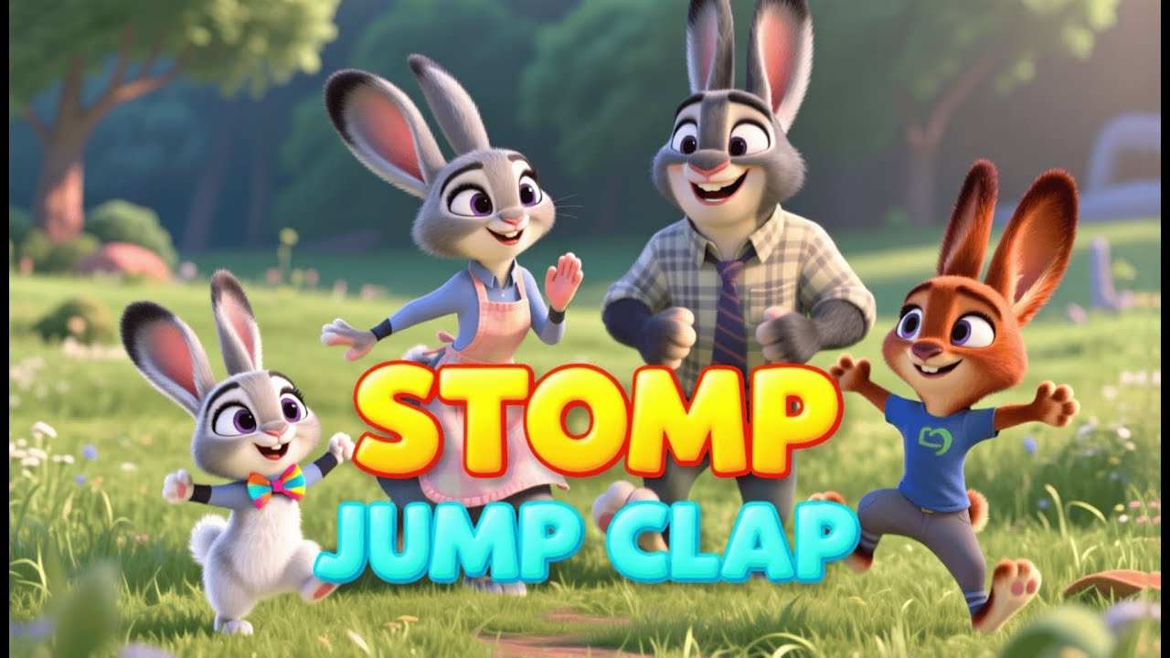 Stomp Jump Clap! 🐰 | Fun Action Song for Kids & Toddlers