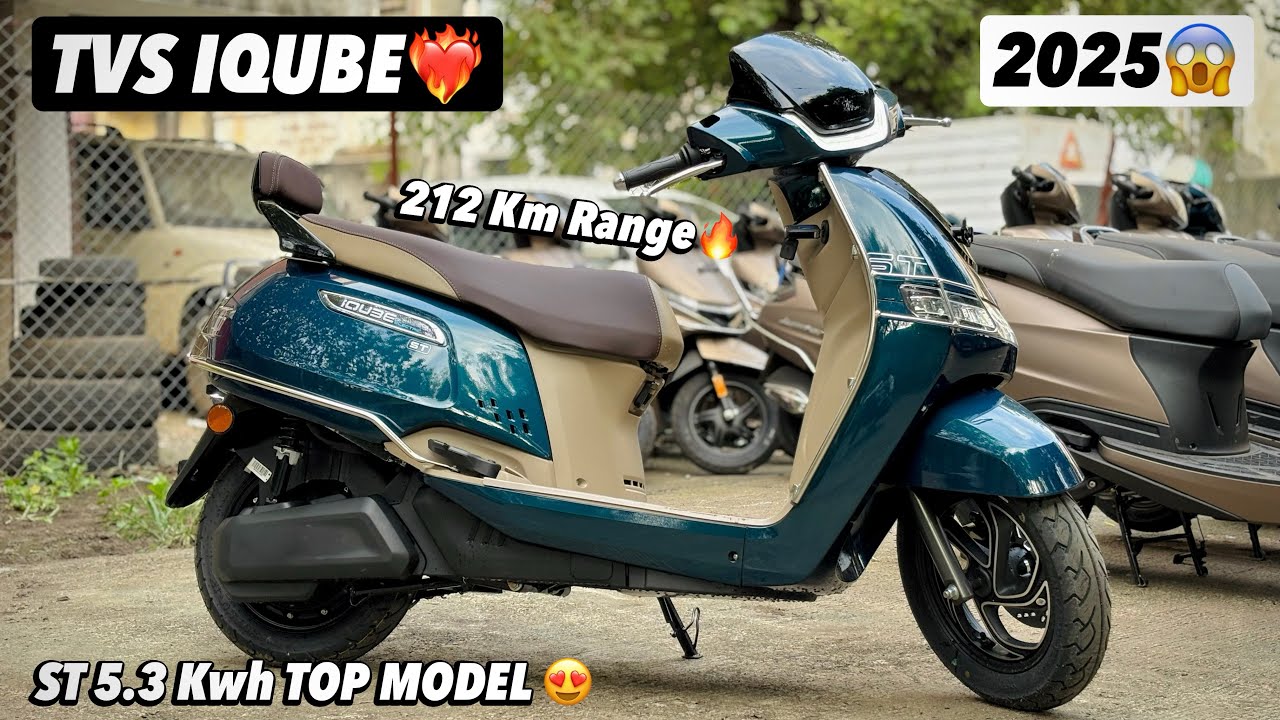 2025 Updated New Tvs Iqube St 5.3 Kwh Electric Scooter WalkAround 🥳| अब मिलेगी ज्यादा रेंज😱 212 Km 🔥