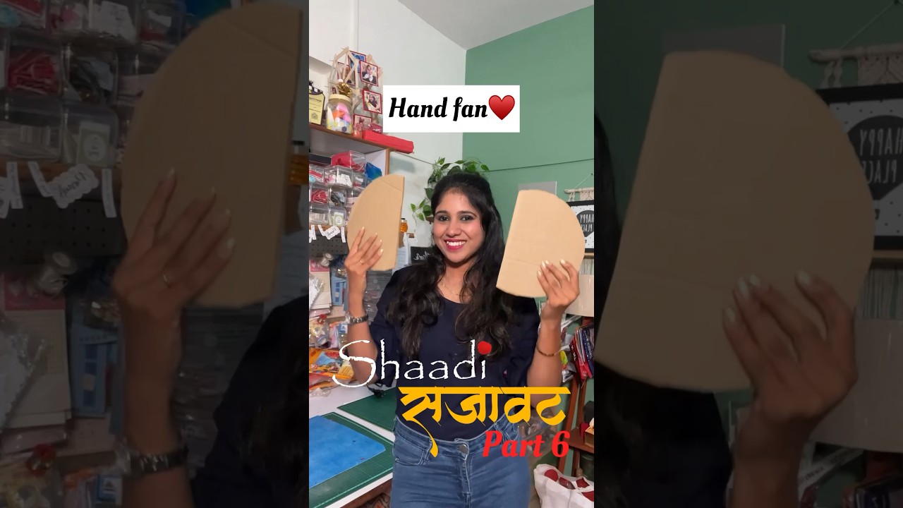 DIY Bridal & Groom Hand fan #shorts #handfan #bridalfan #weddinginspiration