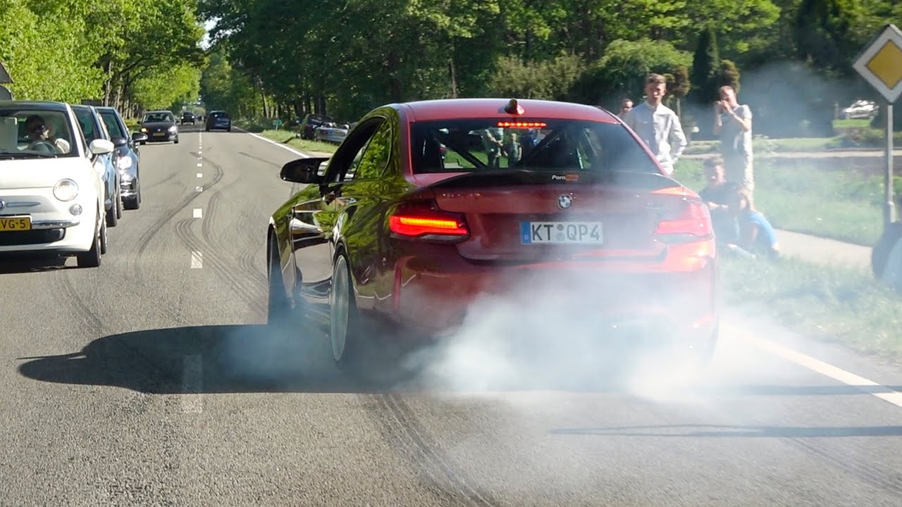 CRAZY BMW's Leaving Bimmerfest! INSANE BURNOUTS! M5 E60, M3 E46 V10, M2, M4, M6, G-Power, Hamann ETC