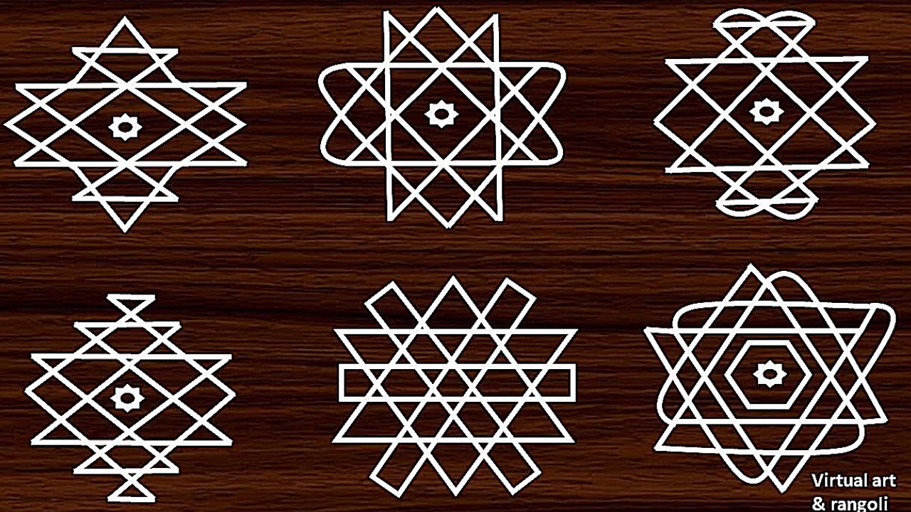Simple lines Kolam | Easy rangoli with lines |daily kolam without dots|muggulu simple |rangoli art