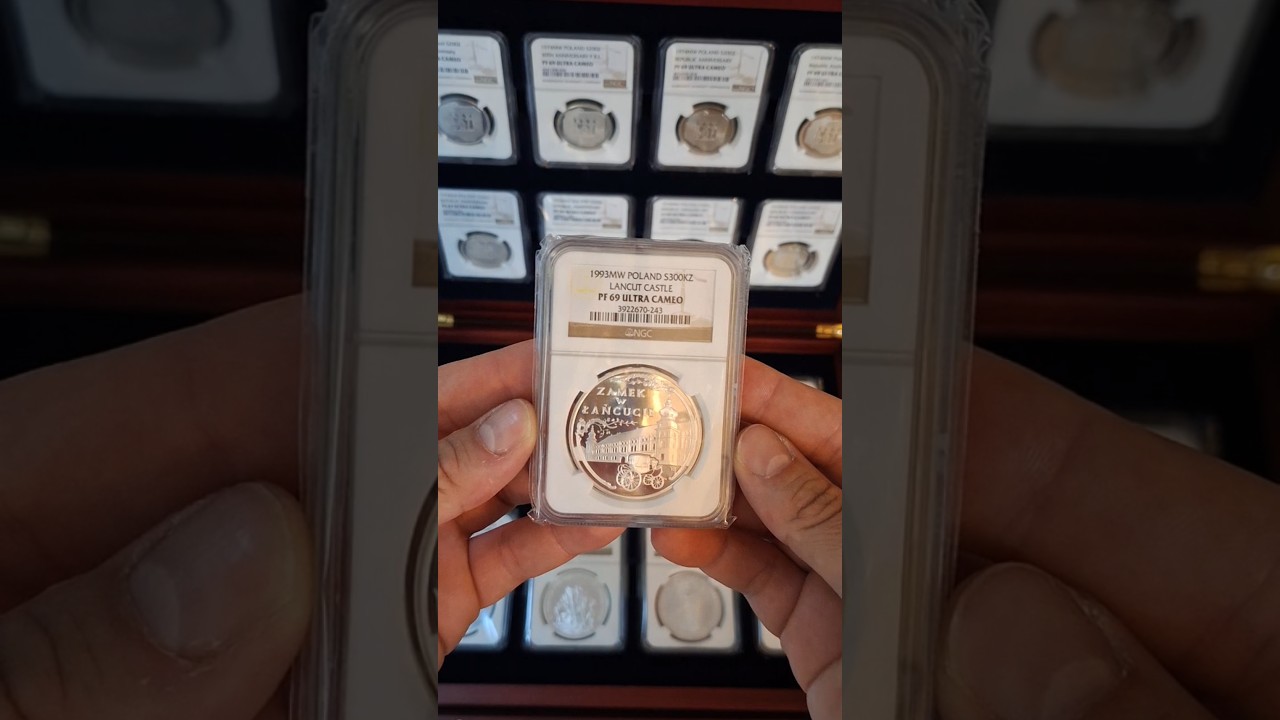 NGC PF 69 ultra cameo - 1993 Zamek w Łańcucie 300.000zł #srebro #kolekcje #money #ngc #nbp