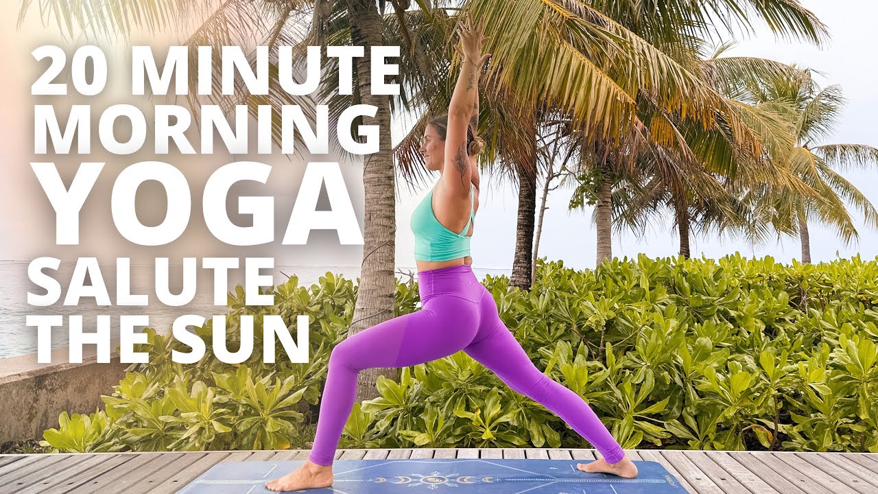 20-min MORNING VINYASA YOGA to feel amazing |Salute the Sun.. Ashley Freeman