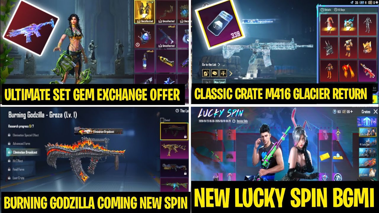 Finally 😍 Bgmi Glacier Coming | Bgmi Next Lucky spin GROZA  \ Ultimate Set & Upgrade Skin Here bgmi 