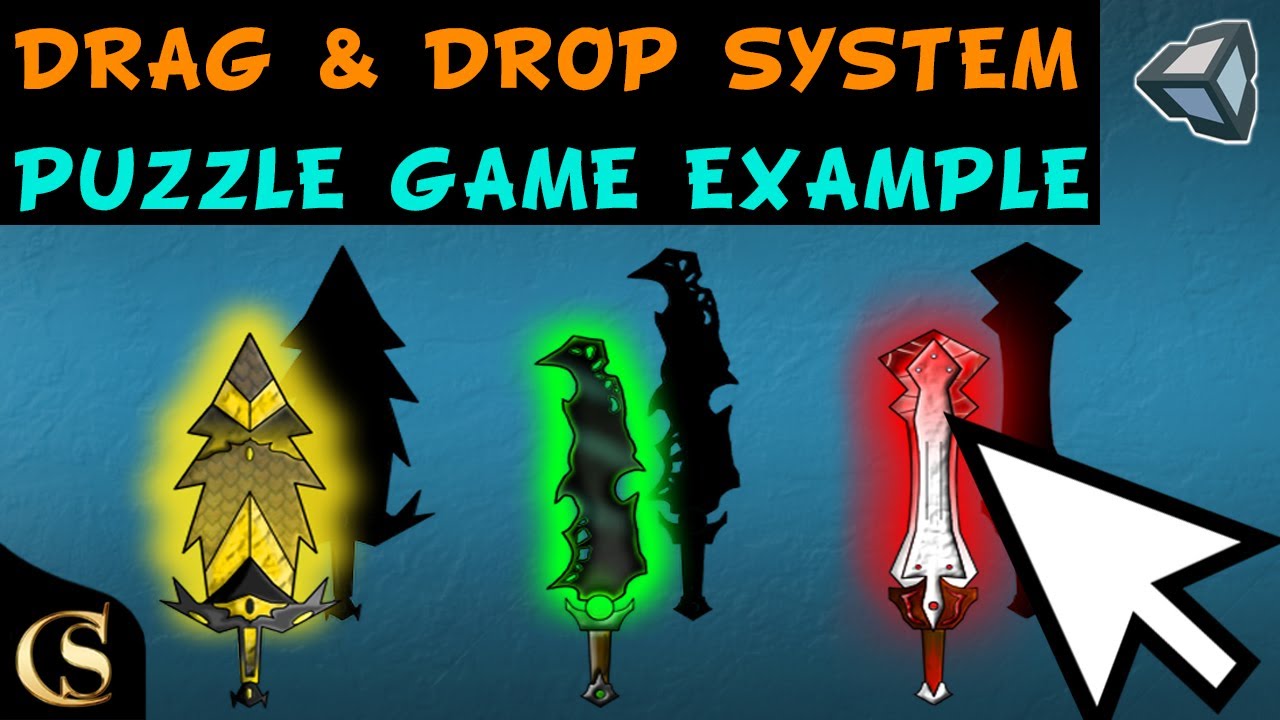 Drag and Drop System in Unity - Puzzle Game Example (PC and Mobile)