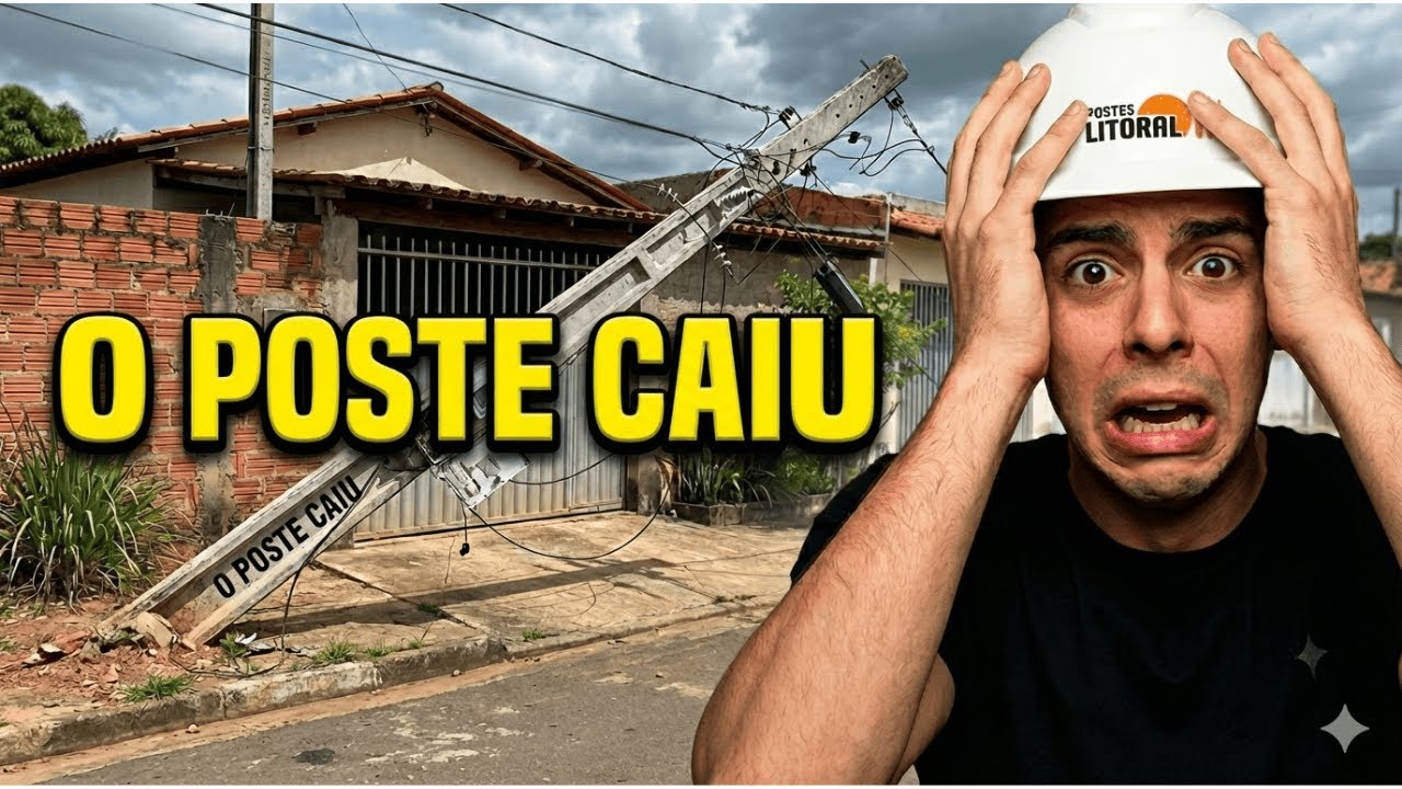 POSTE QUEBROU e a CASA FICOU SEM LUZ! Instalação URGENTE