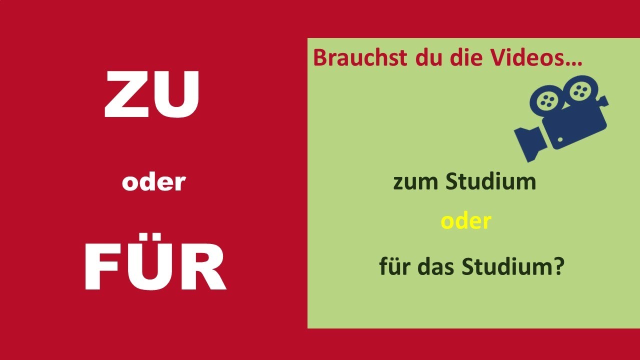 zum Studium oder für das Studium    (C1)