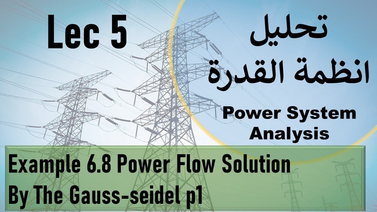 Example 6.8 Power Flow Solution By The Gauss-seidel part 1