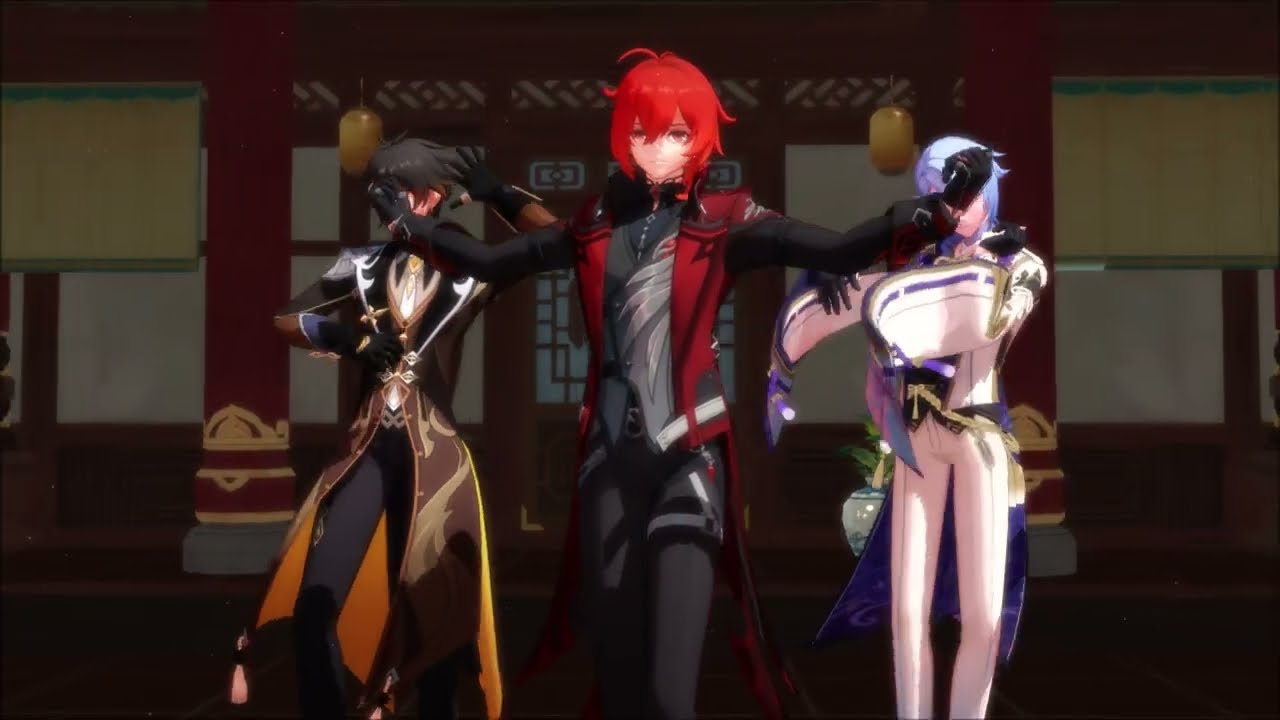 [MMD] Genshin Impact - Diluc, Ayato and Zhongli - Liar Dance