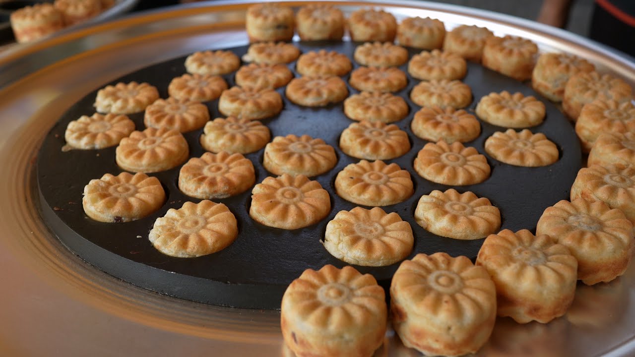 16년째 영업중인 우리쌀 국화빵/Gukwa-ppang. Red Bean Bread/Korean street food