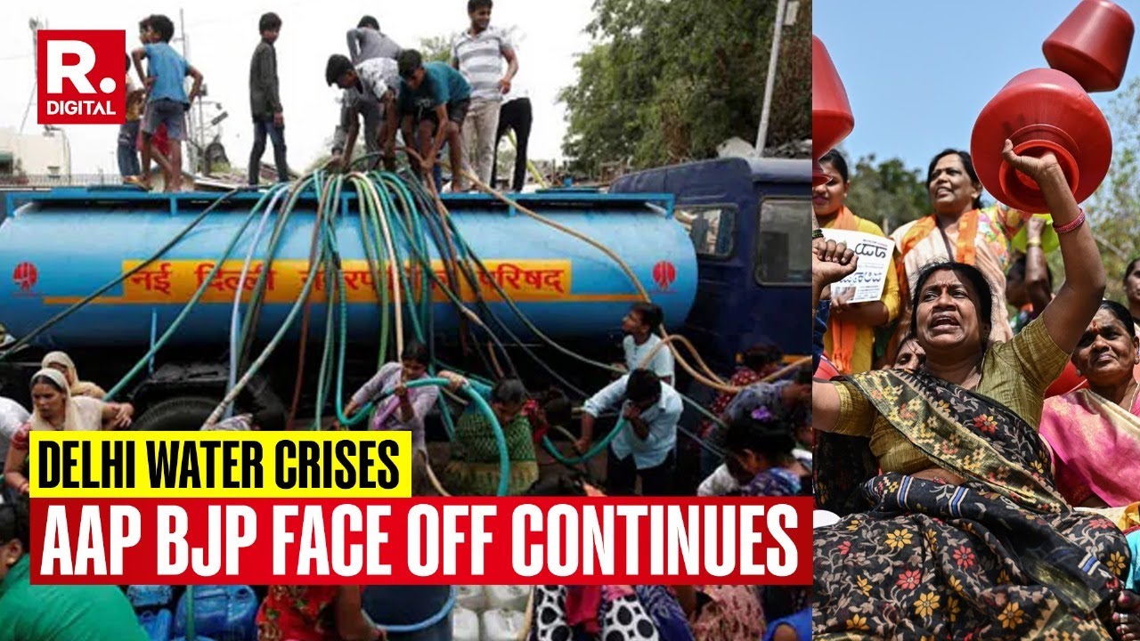 Delhi Reels Under Water Crisis: BJP Stages Protest Against AAP Government Amid Blame Game