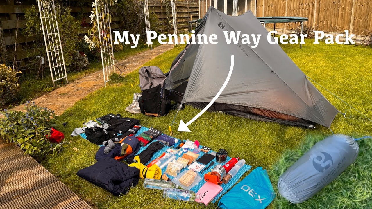 Backpacking kit for the Pennine Way