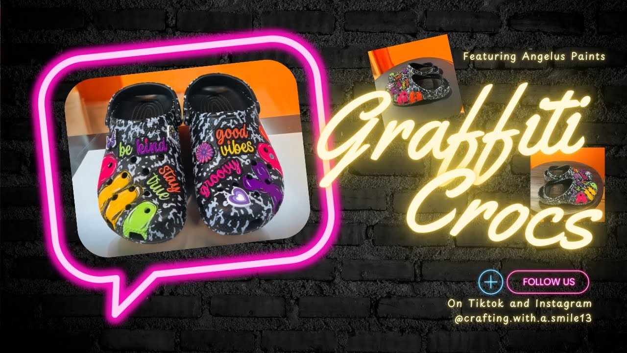 Graffiti  crocs using Angelus Paints