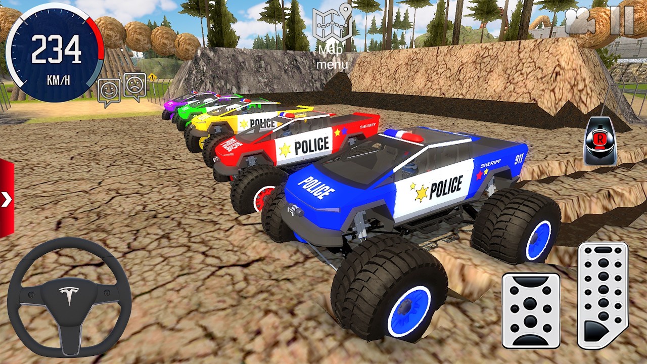 Juegos De Carros - Police Monster Truck Impossible Driver #6 - US Car Stunts Racing Android Gameplay