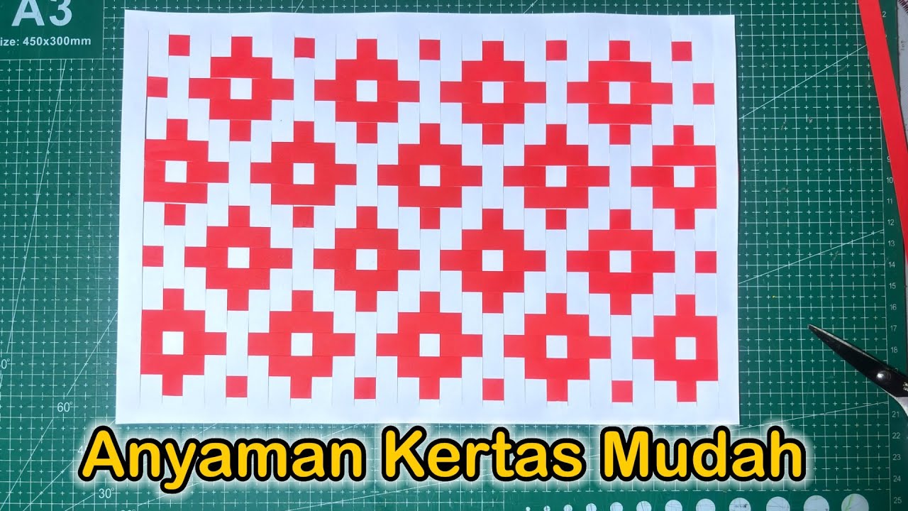 Cara Membuat Motif Anyaman Kertas Mudah 