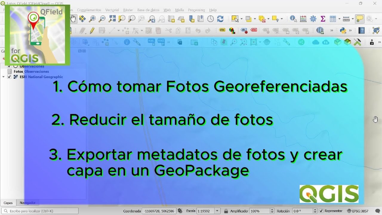 QFIELD: FOTOS GEOREFERENCIADAS 🗺️🖼️, Reduce el tamaño📉 y EXPORTA datos de fotos a GPKG /QGIS