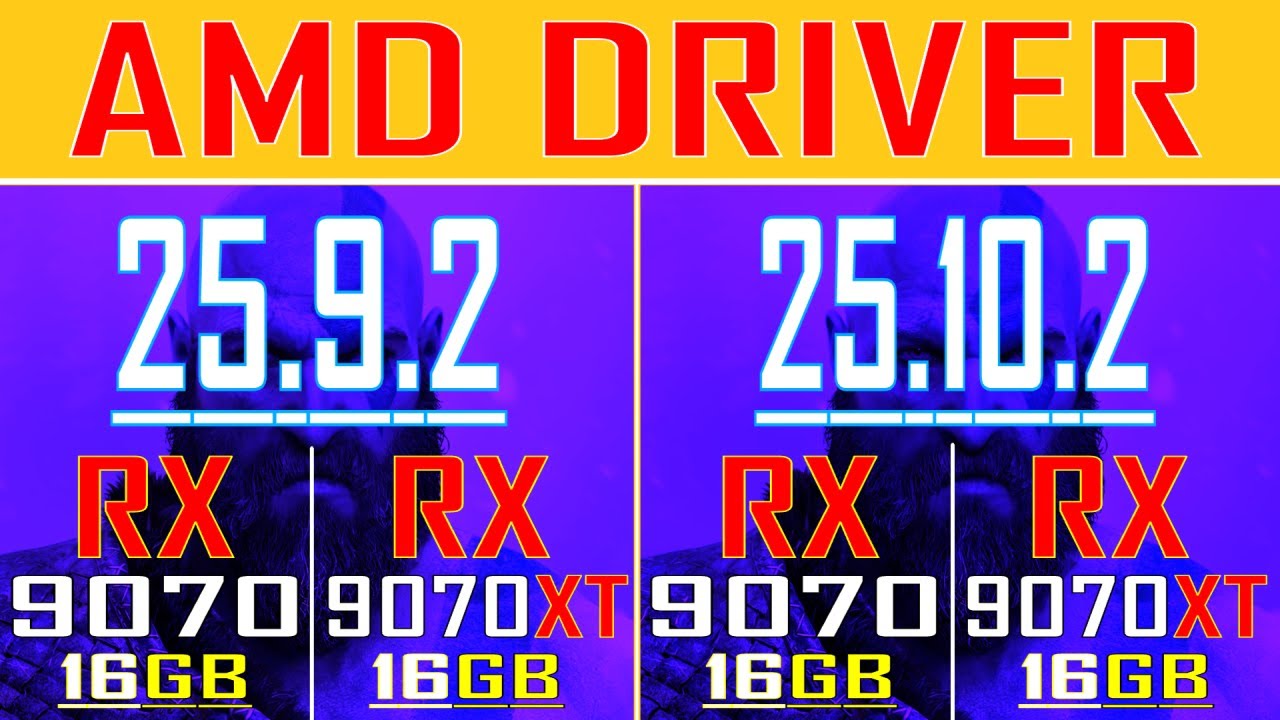 OLD DRIVER (Adrenalin - 25.9.2) vs NEW DRIVER (Adrenalin - 25.10.2) || RX 9070 , RX 9070XT ||