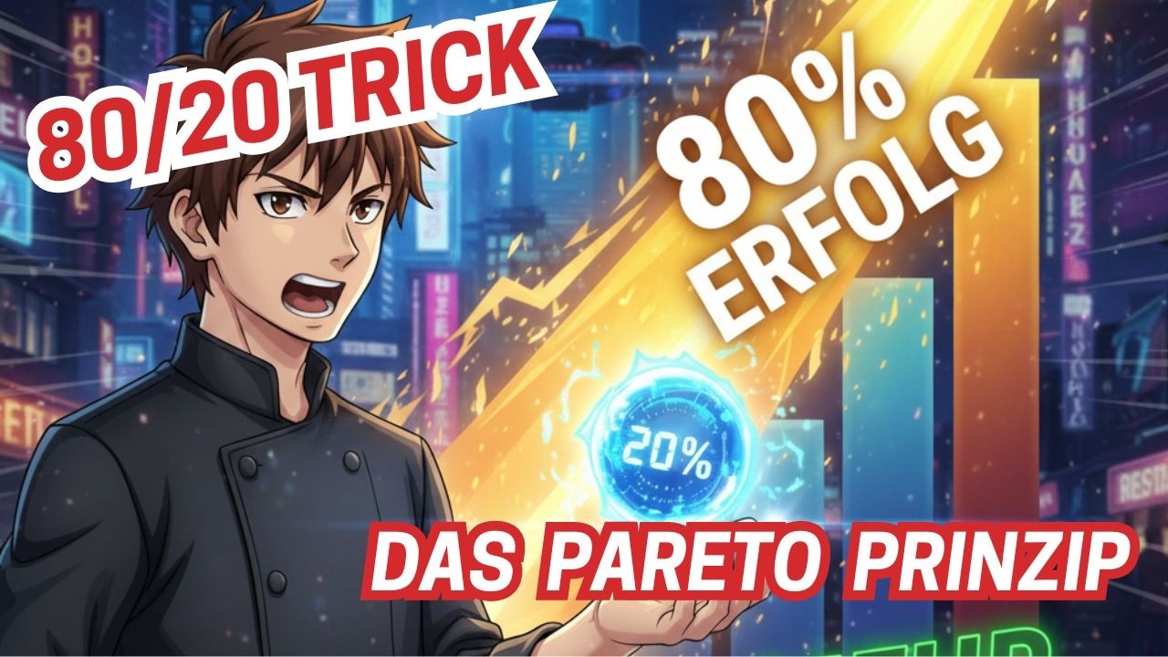 80% Erfolg mit 20% Einsatz? 🚀 So nutzt du das Pareto-Prinzip in der Gastro! Zeitmanagement