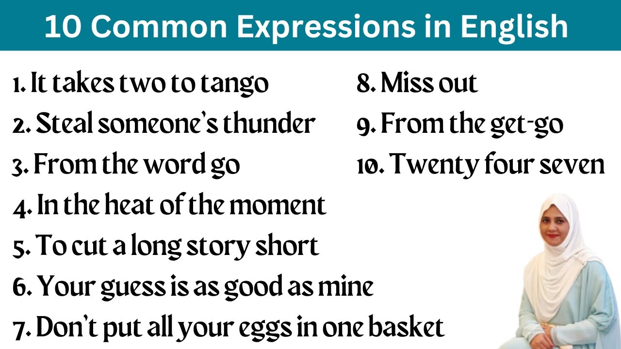 10 Common Expressions in English Conversation