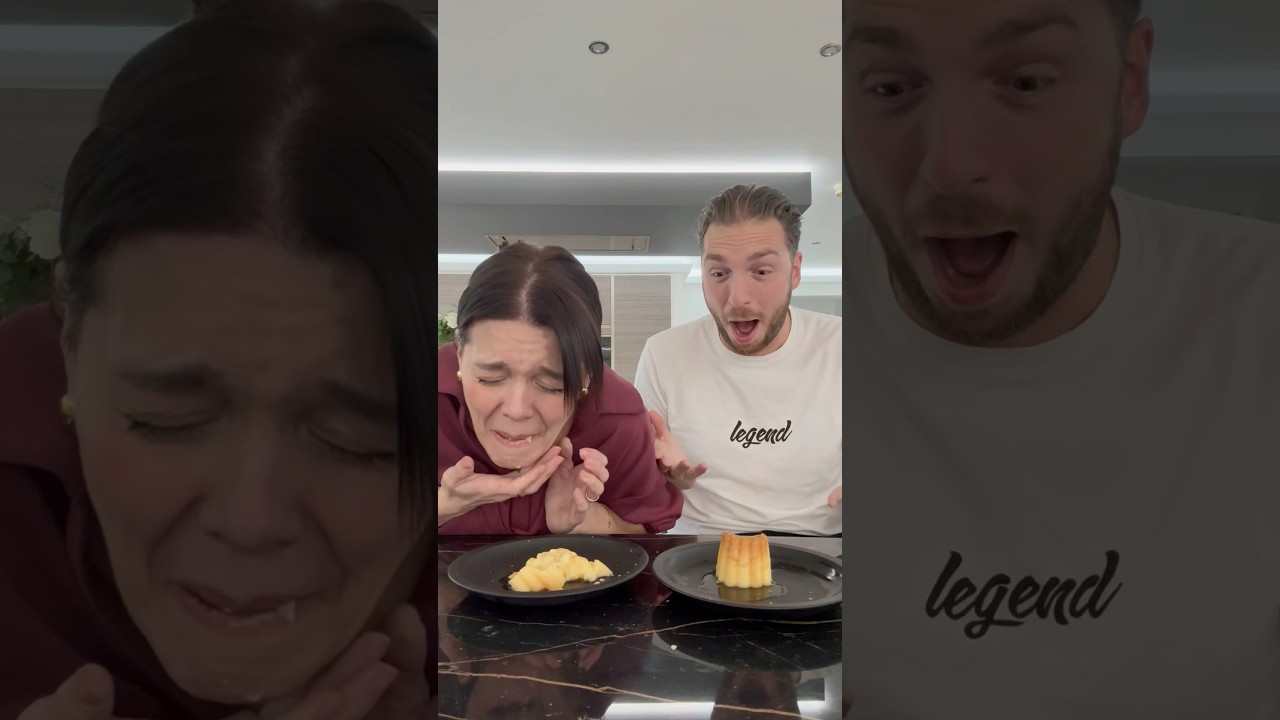 Парный Cr&egrave;me Caramel Challenge 🤣🍮 #пары #челлендж #провал